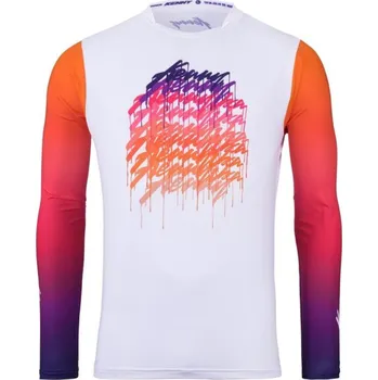 cyklistický dres KENNY Cyklistický dres s dlouhým rukávem letní - PROLIGHT 25 - bílá/růžová XL