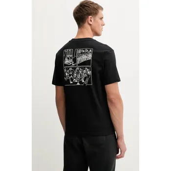 Pánské tričko Bavlněné tričko New Balance pánské, černá barva, s potiskem, MT53921BK 99X, vel. XXL