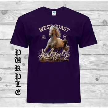 Pánská móda panske-levne-bavlnene-tricko-digi-potisk-kone Barva: Purple - purpurová, velikost: XXL