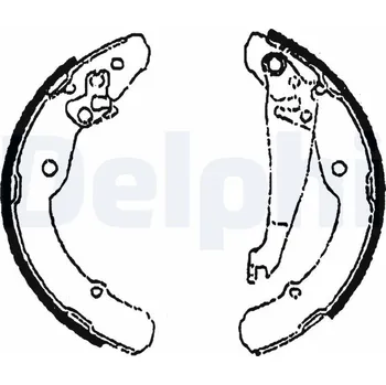 Brzdová čelist Sada brzdových čelistí, parkovací brzda DELPHI LS1784