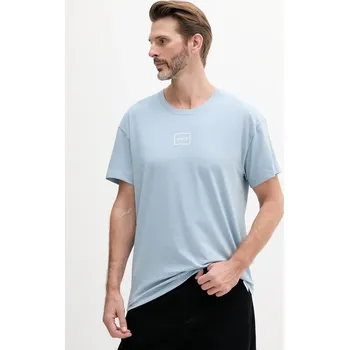 Pánské tričko Tričko HUGO Laze T-Shirt modrá barva, s potiskem, 50525236 05X, vel. M