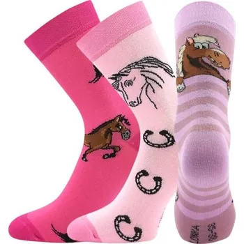 Pánská móda Dívčí ponožky Lonka - Horsik II, mix barev Barva: Mix barev, Velikost: 25-29