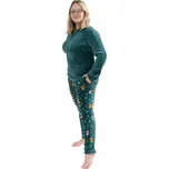 Mikroplyšové pyžamo SNĚHULÁK A PERNÍČEK zelené - různé velikosti Velikost: L 233575098