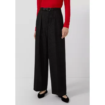 Dámské tričko s.Oliver elegantní kalhoty s třpytivou přízí černé Velikost: 36