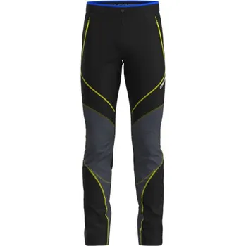 Pánské kalhoty Pánské kalhoty Crazy FLAME - černá/žlutá/modrá XXL
