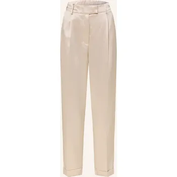 Dámské kalhoty Reiss Dámské 7/8 Kalhoty Celia Ze Saténu, béžová, 40