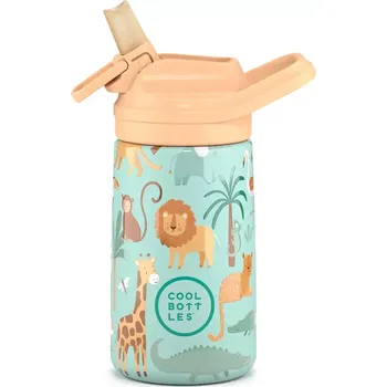 Termoska Dětská nerezová termoláhev COOL BOTTLES Kiddie Wild Crew 350 ml 3D