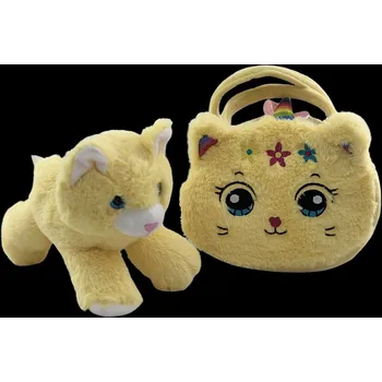 Kabelka PLYŠÁKOV - Plyšová kabelka Kočka s kočičkou Olivie