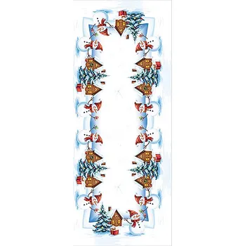 ubrus 4sleep Vánoční ubrus 30 × 45 cm - sněhuláci, modrý