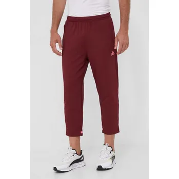Kalhoty adidas pánské, vínová barva HY1289 93X, vel. L
