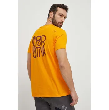 Pánské tričko Tričko LA Sportiva Back Logo oranžová barva, s potiskem, F04102102 22X, vel. S