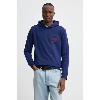 Pánská mikina Mikina G-Star pánská, tmavomodrá barva, s kapucí, s potiskem, D25442-D797 D25442.D797 59X, vel. XXL