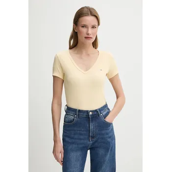 Pánské oblečení Tričko Tommy Jeans DW0DW17385 žlutá 10X, vel. S