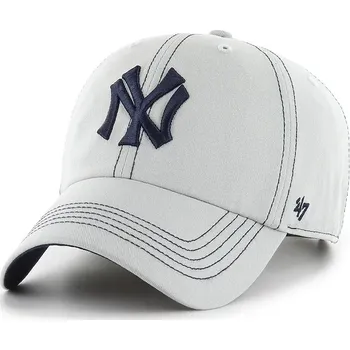 Kšiltovka Kšiltovka 47 brand MLB New York Yankees šedá barva, s aplikací, BCPTN-CONCU17GWS-GY15 BCPTN.CONCU17GWS.GY15 09X, vel. ONE SIZE