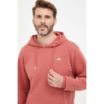 Pánská mikina Mikina Fila Bengel pánská, růžová barva, s kapucí, hladká, FAM0498 34X, vel. S