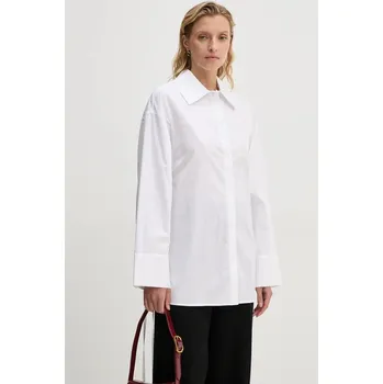 Dámská košile Bavlněná košile Samsoe Samsoe SACATA F24300171 bílá 00X, vel. L