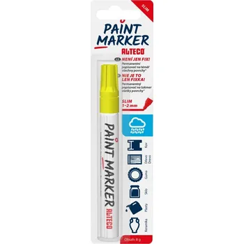 ALTECO permanentní popisovač Paint Marker SLIM žlutý