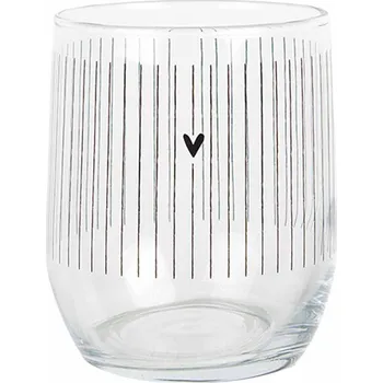 Sklenice Clayre & Eef - Sklenička na vodu BE HAPPY BHSGL0007