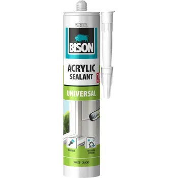Tmel BISON jednosložkový tmel ACRYLIC UNIVERSAL BÍLÝ 300 ml