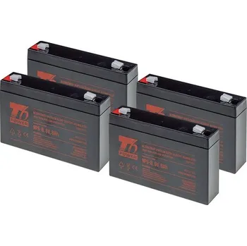 Záložní baterie Sada baterií T6 Power pro záložní zdroj APC RBC34, VRLA, 6 V