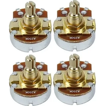 Klasická kytara 4 ks potenciometry A250K s krátkou hřídelí pro elektrickou kytaru Ovládací knoflíky pro tón a hlasitost Přesné ladění zvuku a plynulý chod