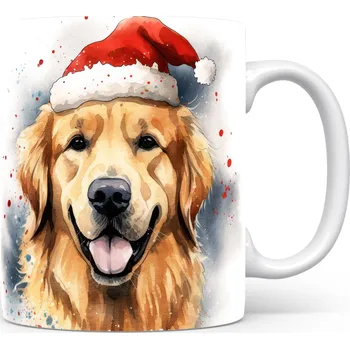 Hrnek s roztomilým zlatým retrívrem – černobílým motivem