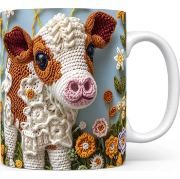 Hrnek s roztomilou krávou – roztomilým motivem