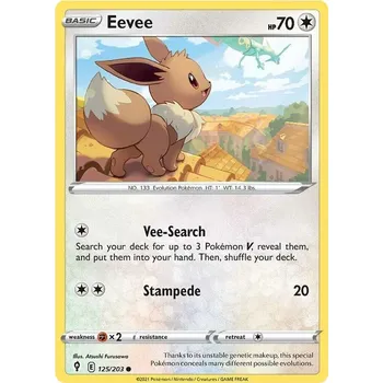 Karetní hra Eevee 125/203 - Evolving Skies Typ karty: Reverse Holo