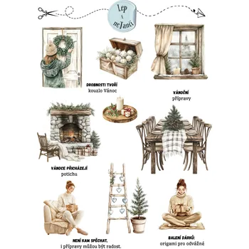 samolepka SAMOLEPKY VÁNOCE BOHO 3