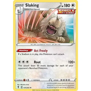 Sběratelská karetní hra Slaking 131/203 - Evolving Skies Typ karty: Holo