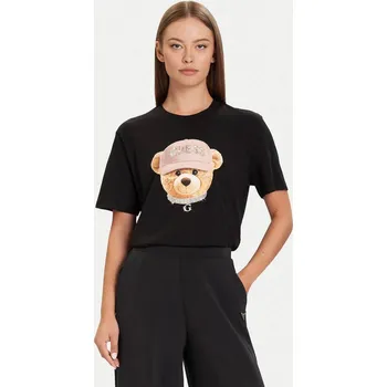 Guess dámké černé tričko 20024630-7621806010890