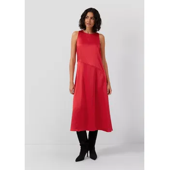 Dámské tričko s.Oliver saténové šaty bez rukávů červené Velikost: 38