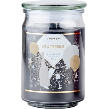 Svíčka Emocio vonná svíčka ve skle Let's Celebrate! se skleněným víčkem 93x142mm