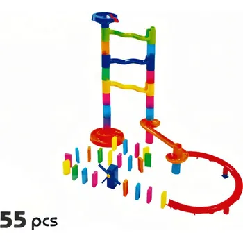 Hračka pro nejmenší Kuličková dráha a domino 55 ks