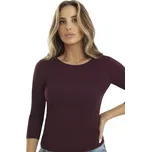 Dámské triko Emili Ina - 3/4 rukáv Hnědo-fialová L