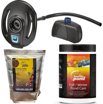 Technika k zahradnímu jezírku Oase Sada plovák, krmivo a přípravek podzim/zima - 20m3