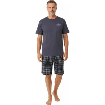 Pánské pyžamo Pánské krátké pyžamo WOLF S2475C modrošedá Velikost: M