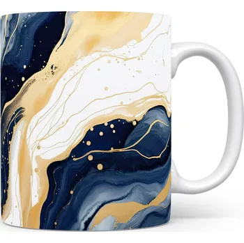 Hrnek s mramorováním v námořnické barvě