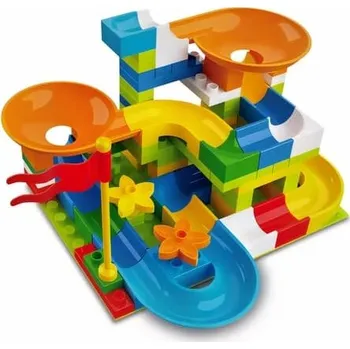 Kuličková dráha Bavytoy Kuličková dráha 100 ks ve vozíku