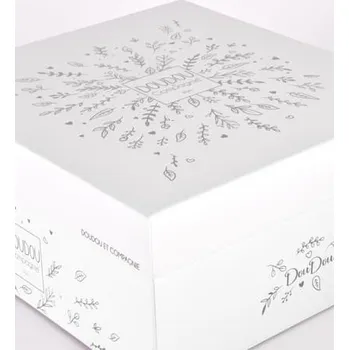 plyšák Doudou Dárková sada Plyšový lední medvídek s kroužkem 30 cm šedý