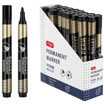 EASY PERM BULLET Permanentní popisovač s kulatým hrotem, 24 ks v balení, černý