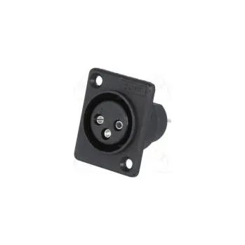 Elektrická zásuvka Zásuvka XLR zásuvka PIN 3 do panelu,přišroubováním pájení