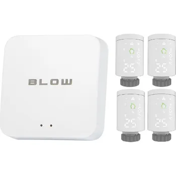 Hlavice pro radiátor Sada SmartHub BLOW + 4ks termostatické hlavice Openbox SAP2024 Zigbee