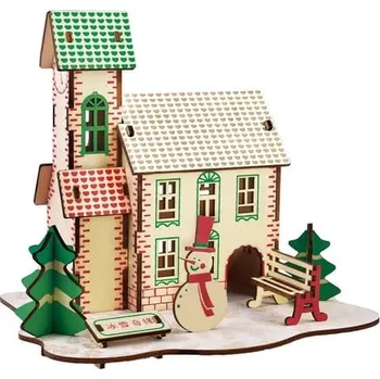 3D puzzle Woodcraft Dřevěné 3D puzzle Zimní dům