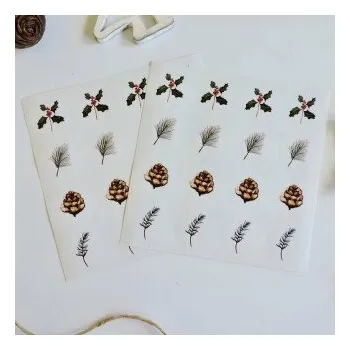 Vánoční dekorace Be Nice vánoční samolepky V Jehličí