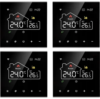 Termostat WIFI pokojový elektrický termostat WiFi pro podlahové vytápění 16A 4ks