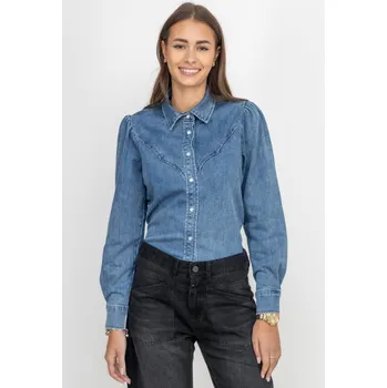 Dámské tričko REDSPOT Red Button džínová projmutá košile Victoria modrá Velikost: XL