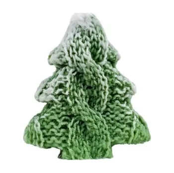 Forma na odlévání Silikonová forma na mýdlo a svíčku pletený stromeček