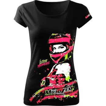 Dámské tričko Dámské triko MotoZem - Žijeme motorkama S