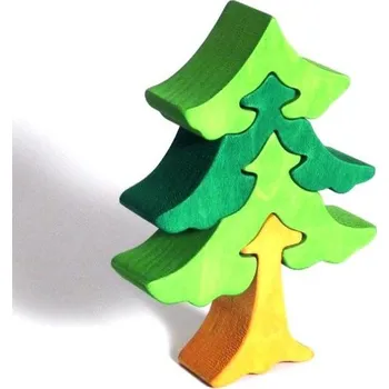 Puzzle Fauna Dřevěné vkládací puzzle z masivu malá jedle